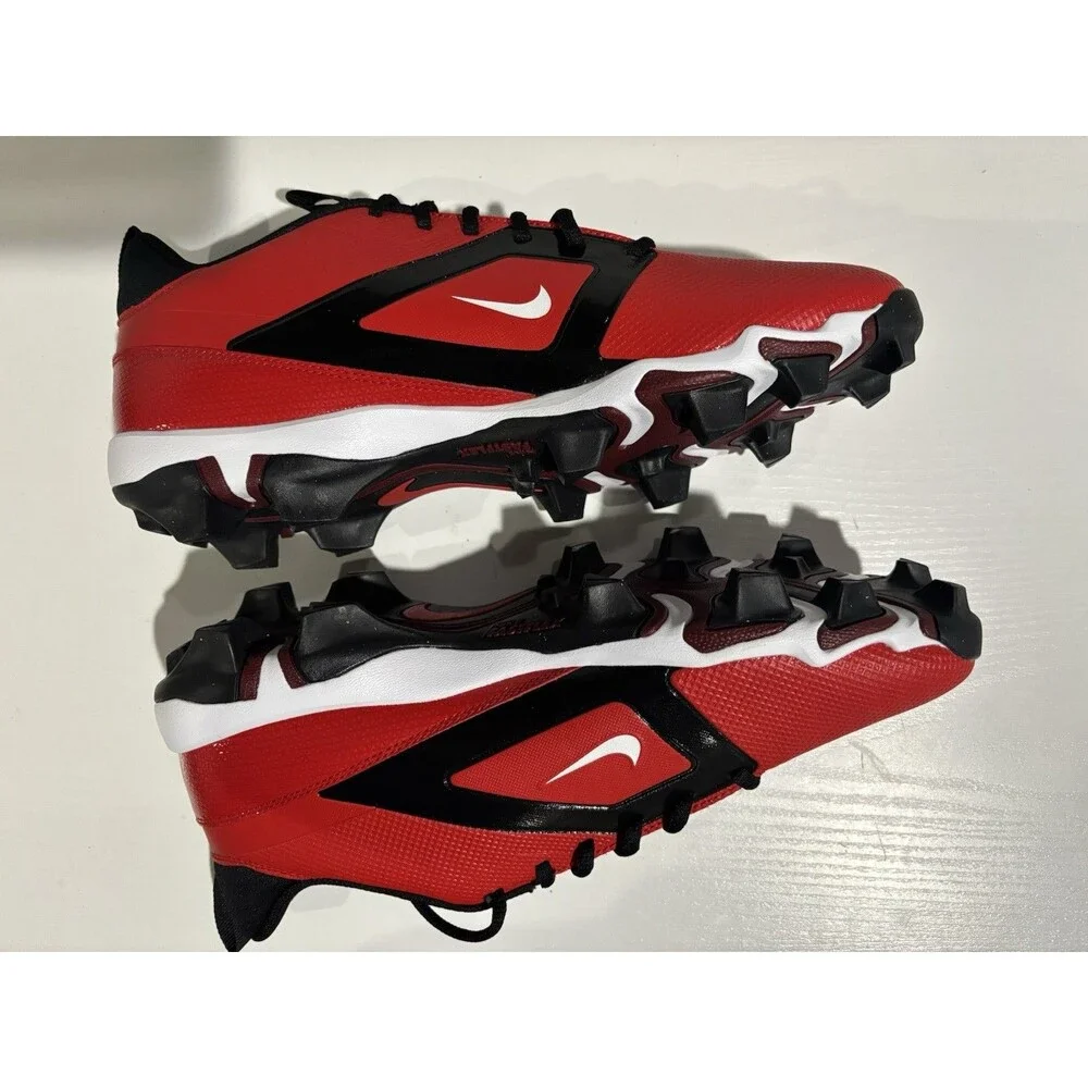 Nike Alpha Menace 4 Shark Football Cleats Mens Hyper Red FN0028-600 Sz 11.5